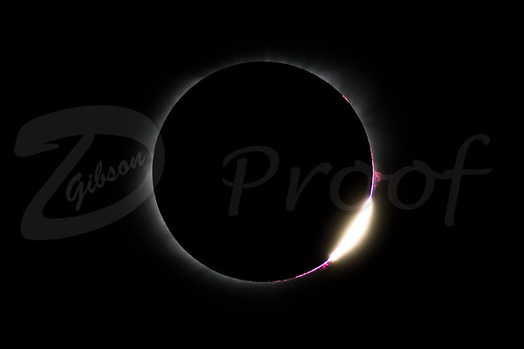 2017 Solar Eclipse Diamond Ring flares