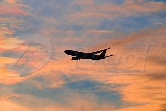A330 Sunset Silhouette