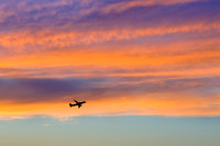A319 Chicago Sunset
