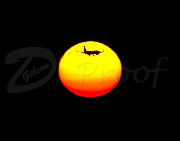 Chicago 737 Sunset