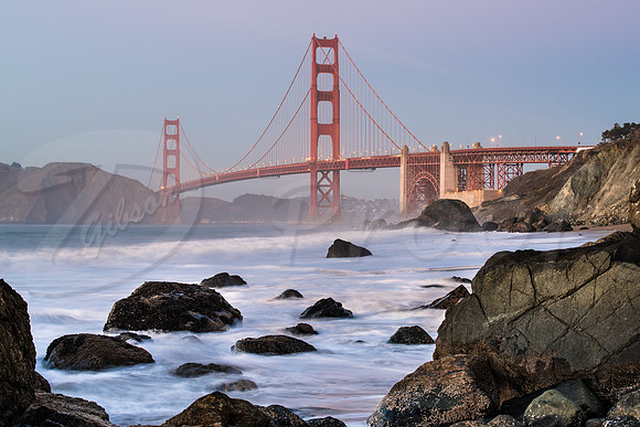 Golden Gate Bridge at dusk 2