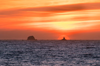 Rocky water sunset