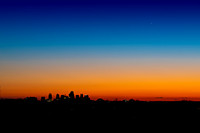 Jupiter/Saturn conjunction over Kansas City Skyline